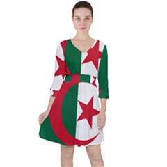 Roundel Of Algeria Air Force Ruffle Dress by abbeyz71