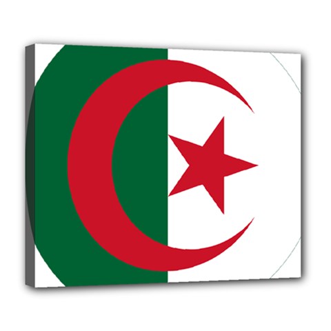 Roundel Of Algeria Air Force Deluxe Canvas 24  X 20   by abbeyz71