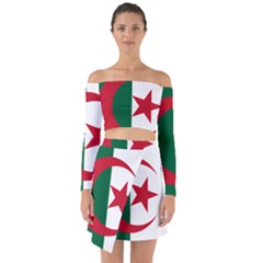 Roundel Of Algeria Air Force Off Shoulder Top With Skirt Set by abbeyz71