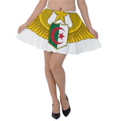 Badge Of The Algerian Air Force  Velvet Skater Skirt by abbeyz71