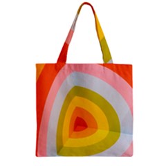 Graffiti Orange Lime Power Blue And Pink Spherical Abstract Retro Pop Art Design Zipper Grocery Tote Bag by genx