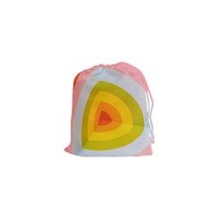 Graffiti Orange Lime Power Blue And Pink Spherical Abstract Retro Pop Art Design Drawstring Pouches (xs) 