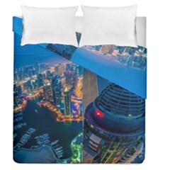 City Dubai Photograph From The Top Of Skyscrapers United Arab Emirates Duvet Cover Double Side (queen Size) by Sapixe