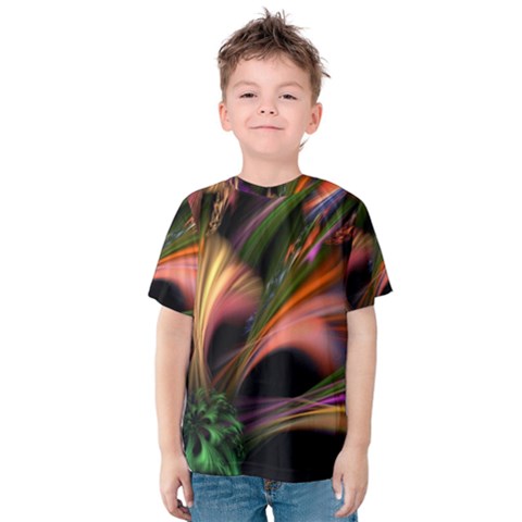 Color Burst Abstract Kids  Cotton Tee by Sapixe