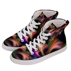 Color Burst Abstract Men s Hi-top Skate Sneakers