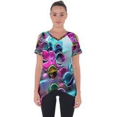 Colorful Balls Of Glass 3d Cut Out Side Drop Tee