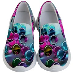 Colorful Balls Of Glass 3d Kid s Lightweight Slip Ons by Sapixe