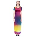 Colorful Glowing Short Sleeve Maxi Dress View1