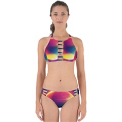 Colorful Glowing Perfectly Cut Out Bikini Set