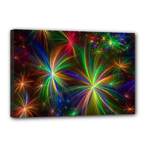 Colorful Firework Celebration Graphics Canvas 18  X 12 