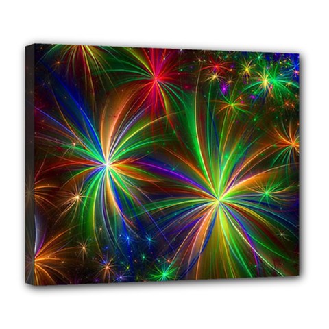 Colorful Firework Celebration Graphics Deluxe Canvas 24  X 20   by Sapixe