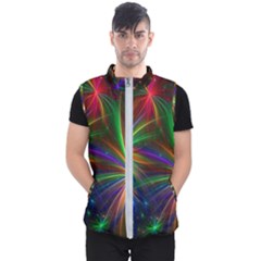 Colorful Firework Celebration Graphics Men s Puffer Vest by Sapixe