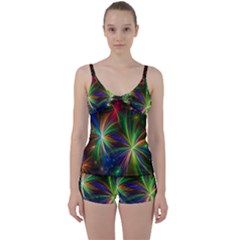 Colorful Firework Celebration Graphics Tie Front Two Piece Tankini by Sapixe