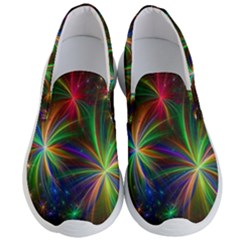 Colorful Firework Celebration Graphics Men s Lightweight Slip Ons