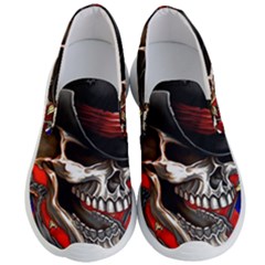 Confederate Flag Usa America United States Csa Civil War Rebel Dixie Military Poster Skull Men s Lightweight Slip Ons by Sapixe