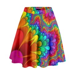 Colorful Trippy High Waist Skirt