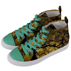 Colorful The Beautiful Of Traditional Art Indonesian Batik Pattern Women s Mid-top Canvas Sneakers by Sapixe