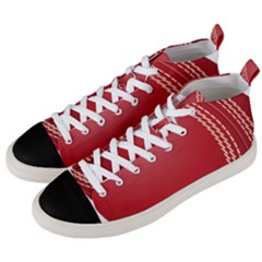 Cricket Ball Men s Mid-top Canvas Sneakers by Sapixe