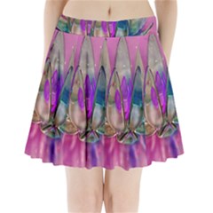 Crystal Flower Pleated Mini Skirt by Sapixe