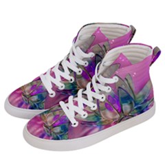 Crystal Flower Men s Hi-top Skate Sneakers