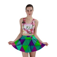 Background Geometric Triangle Mini Skirt by Nexatart