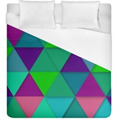 Background Geometric Triangle Duvet Cover (king Size) by Nexatart