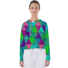 Background Geometric Triangle Women s Slouchy Sweat