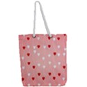 Heart Shape Background Love Full Print Rope Handle Tote (Large) View2