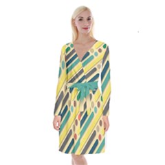 Background Vintage Desktop Color Long Sleeve Velvet Front Wrap Dress