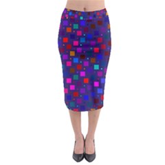 Squares Square Background Abstract Midi Pencil Skirt by Nexatart