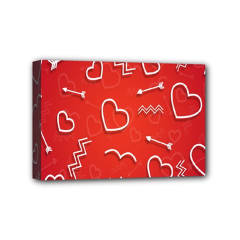 Background Valentine S Day Love Mini Canvas 6  X 4  by Nexatart