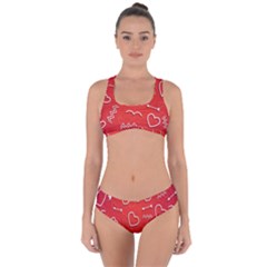 Background Valentine S Day Love Criss Cross Bikini Set by Nexatart