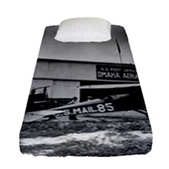 Omaha Airfield Airplain Hangar Fitted Sheet (single Size) by Nexatart