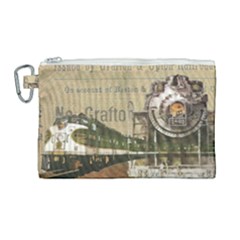 Train Vintage Tracks Travel Old Canvas Cosmetic Bag (large)