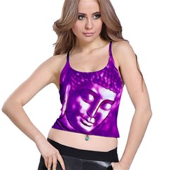 Purple Buddha Art Portrait Spaghetti Strap Bra Top by yoursparklingshop