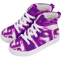 Purple Buddha Art Portrait Kid s Hi-top Skate Sneakers by yoursparklingshop