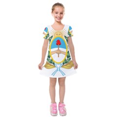 The Argentine Air Force Emblem  Kids  Short Sleeve Velvet Dress by abbeyz71