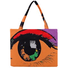 Eyes Makeup Human Drawing Color Mini Tote Bag by Nexatart