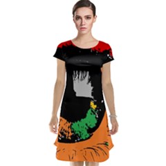 Eyes Makeup Human Drawing Color Cap Sleeve Nightdress by Nexatart