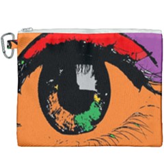 Eyes Makeup Human Drawing Color Canvas Cosmetic Bag (xxxl) by Nexatart