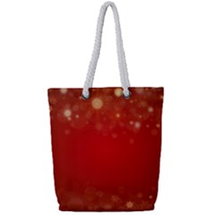 Background Abstract Christmas Full Print Rope Handle Tote (small)