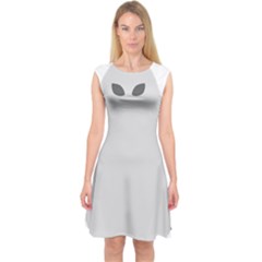 Ghost Halloween Spooky Horror Fear Capsleeve Midi Dress by Nexatart