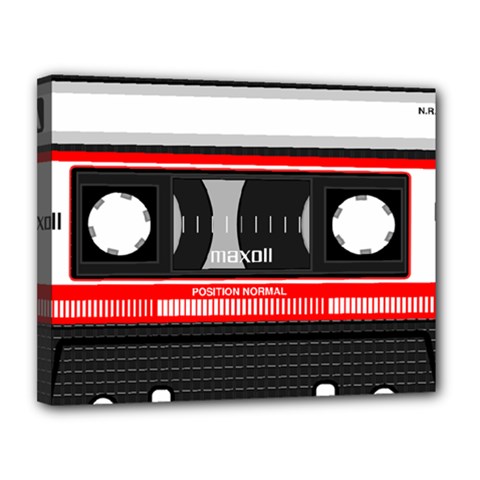 Compact Cassette Musicassette Mc Canvas 14  X 11  by Nexatart