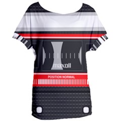 Compact Cassette Musicassette Mc Women s Oversized Tee by Nexatart