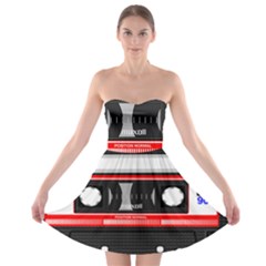 Compact Cassette Musicassette Mc Strapless Bra Top Dress by Nexatart