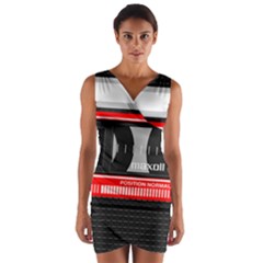 Compact Cassette Musicassette Mc Wrap Front Bodycon Dress by Nexatart