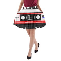 Compact Cassette Musicassette Mc A-line Pocket Skirt by Nexatart