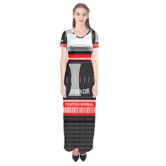 Compact Cassette Musicassette Mc Short Sleeve Maxi Dress by Nexatart