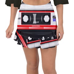 Compact Cassette Musicassette Mc Fishtail Mini Chiffon Skirt by Nexatart