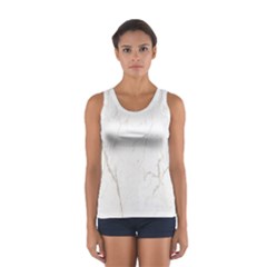 White Marble Tiles Rock Stone Statues Sport Tank Top  by Nexatart